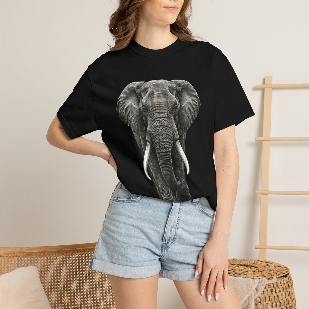 Elephant Graphic T-Shirt — Realistic Safari Animal Tee