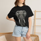 Elephant Graphic T-Shirt — Realistic Safari Animal Tee