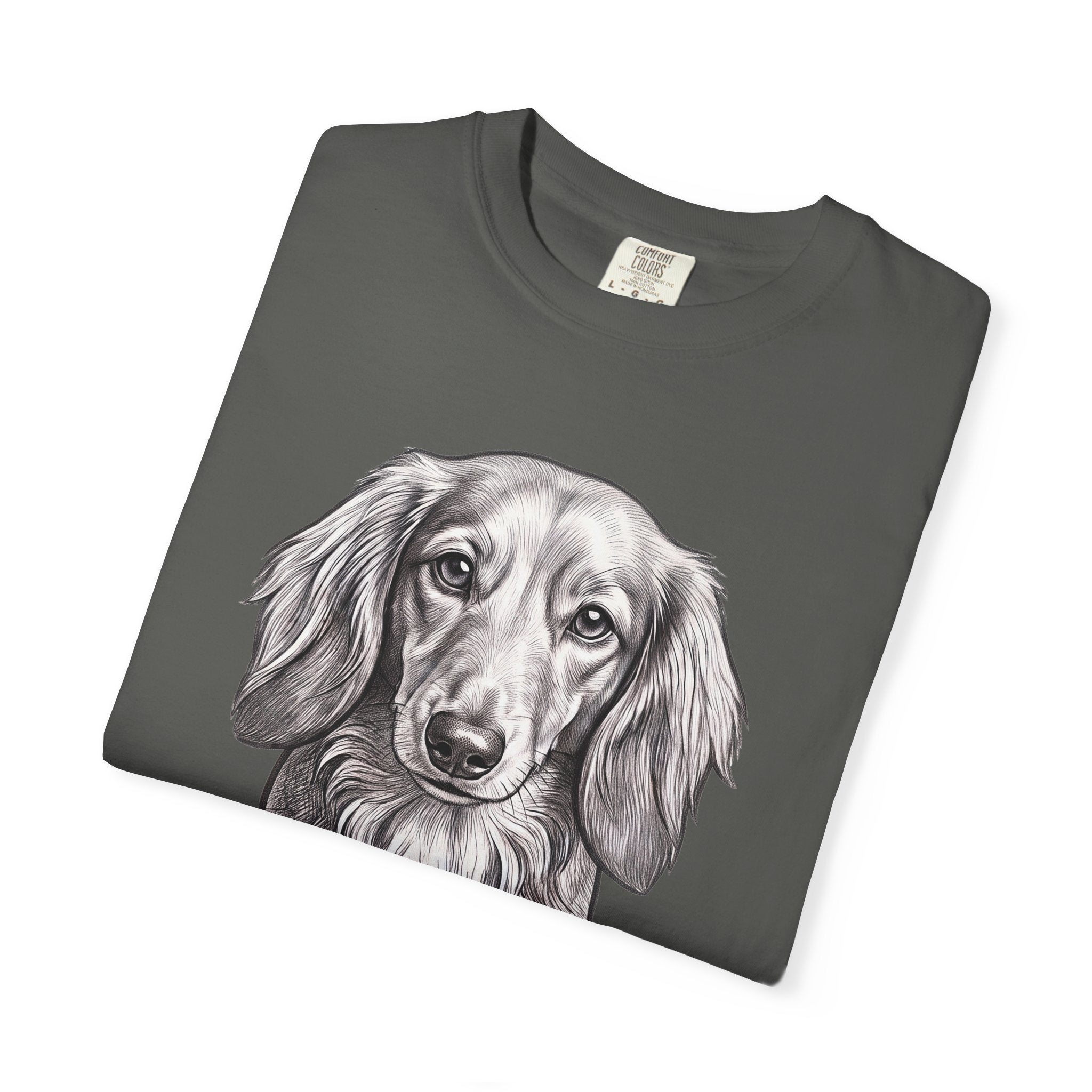 Dachshund Portrait T-Shirt — Realistic Walking Sausage Dog Tee for Dog Lovers