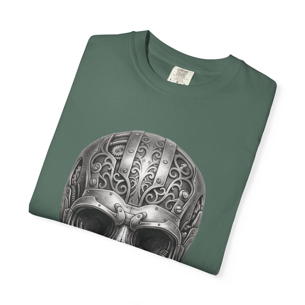 Ornate Silver Skull T-Shirt — Gothic Day of the Dead Style Shirt