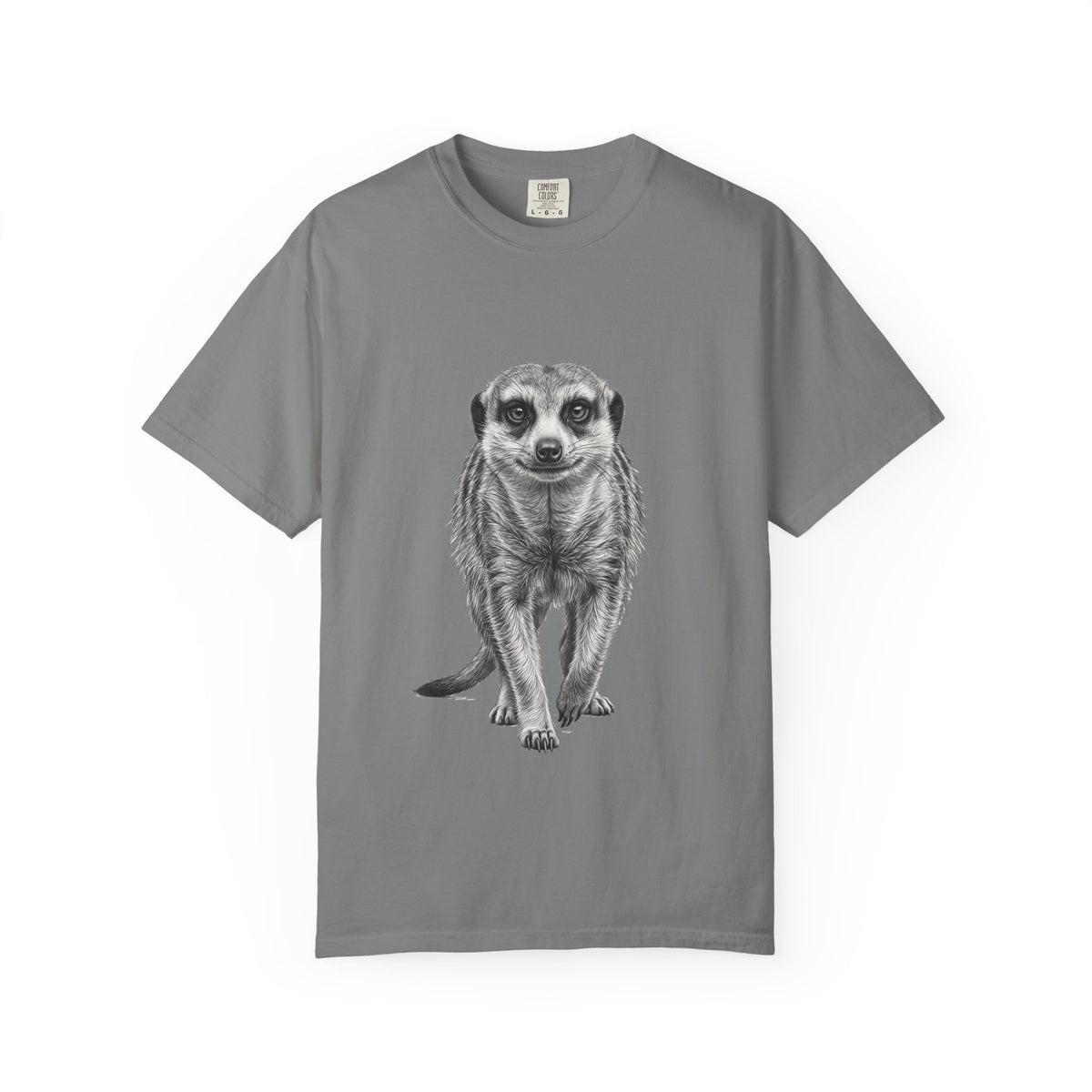 Meerkat Sketch T‑Shirt — Realistic Wildlife Illustration Tee