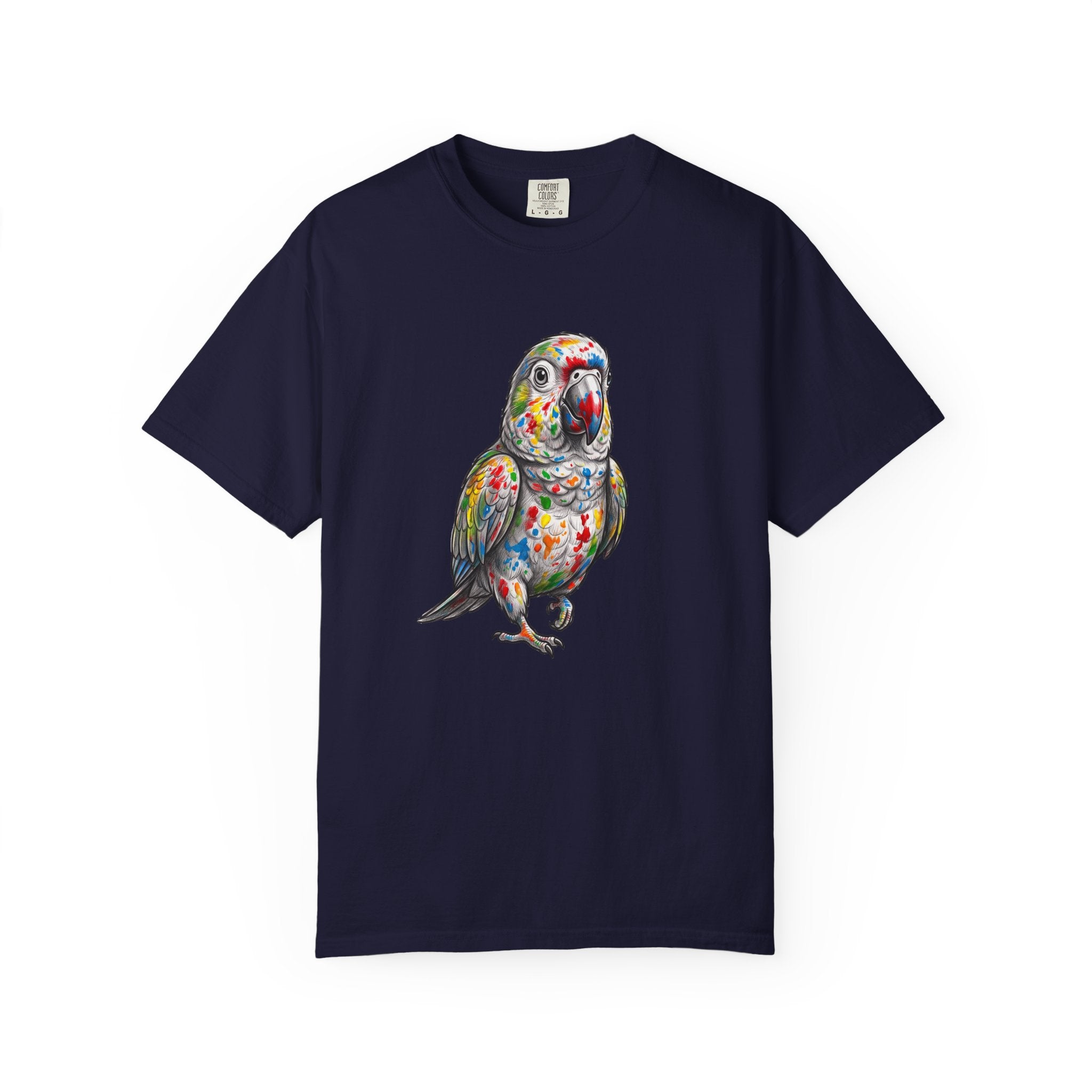 Colorful Parrot T-Shirt — Vibrant Tropical Bird Tee for Parrot Lovers