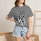 German Shepherd Graphic Tee – Realistic Dog Portrait T-Shirt