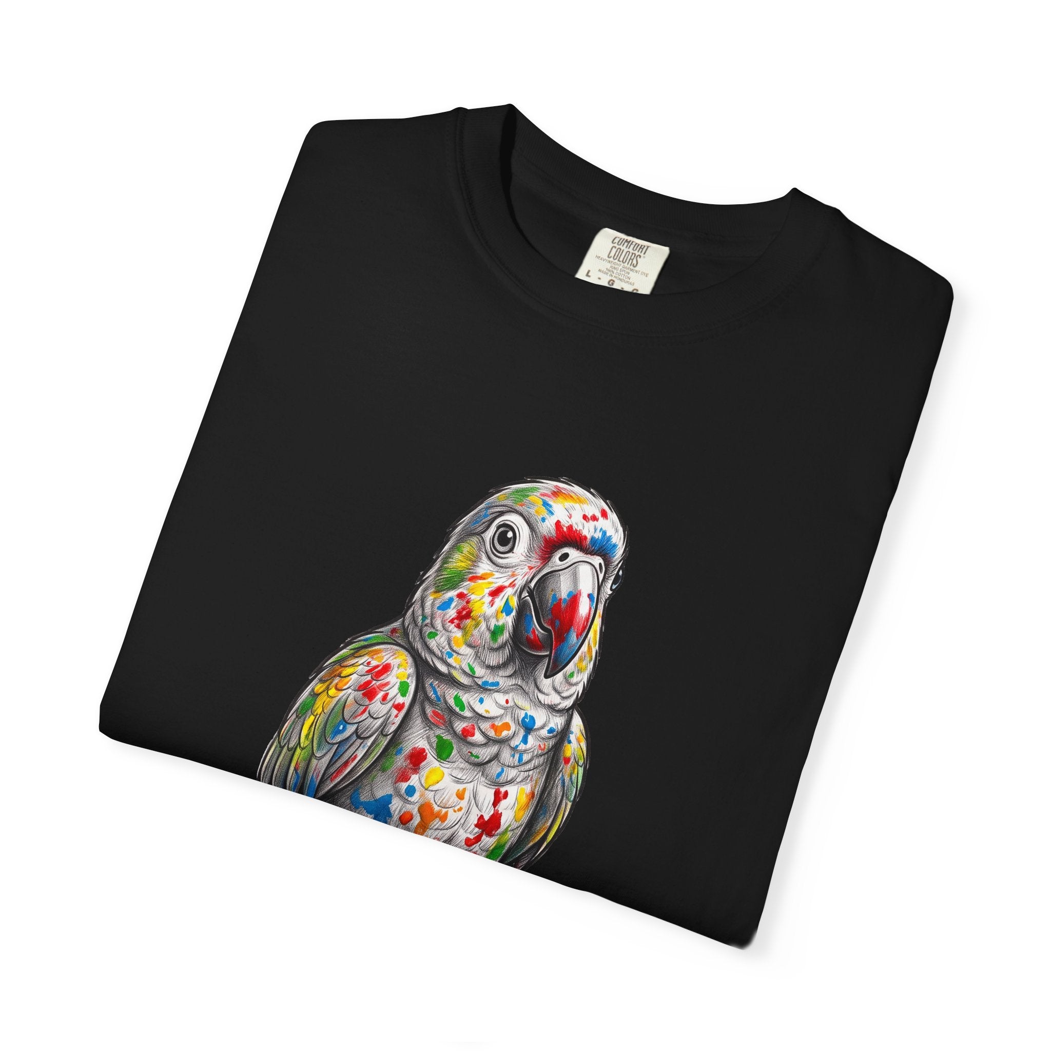 Colorful Parrot T-Shirt — Vibrant Tropical Bird Tee for Parrot Lovers