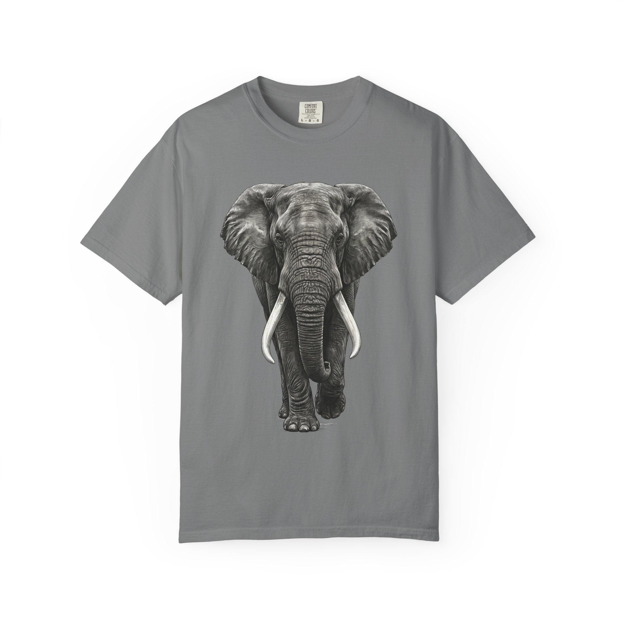 Elephant Graphic T-Shirt — Realistic Safari Animal Tee