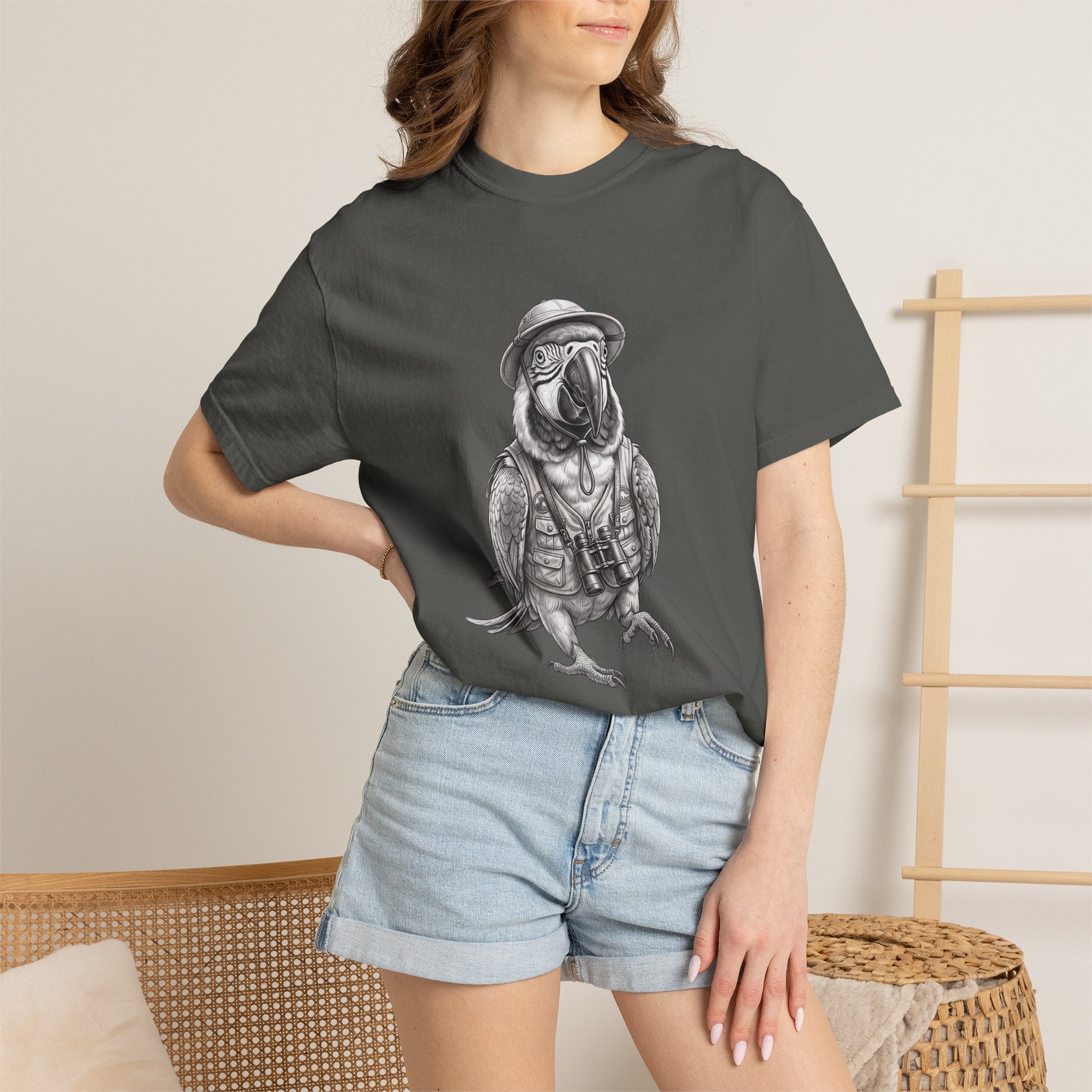 Explorer Parrot Graphic T‑Shirt