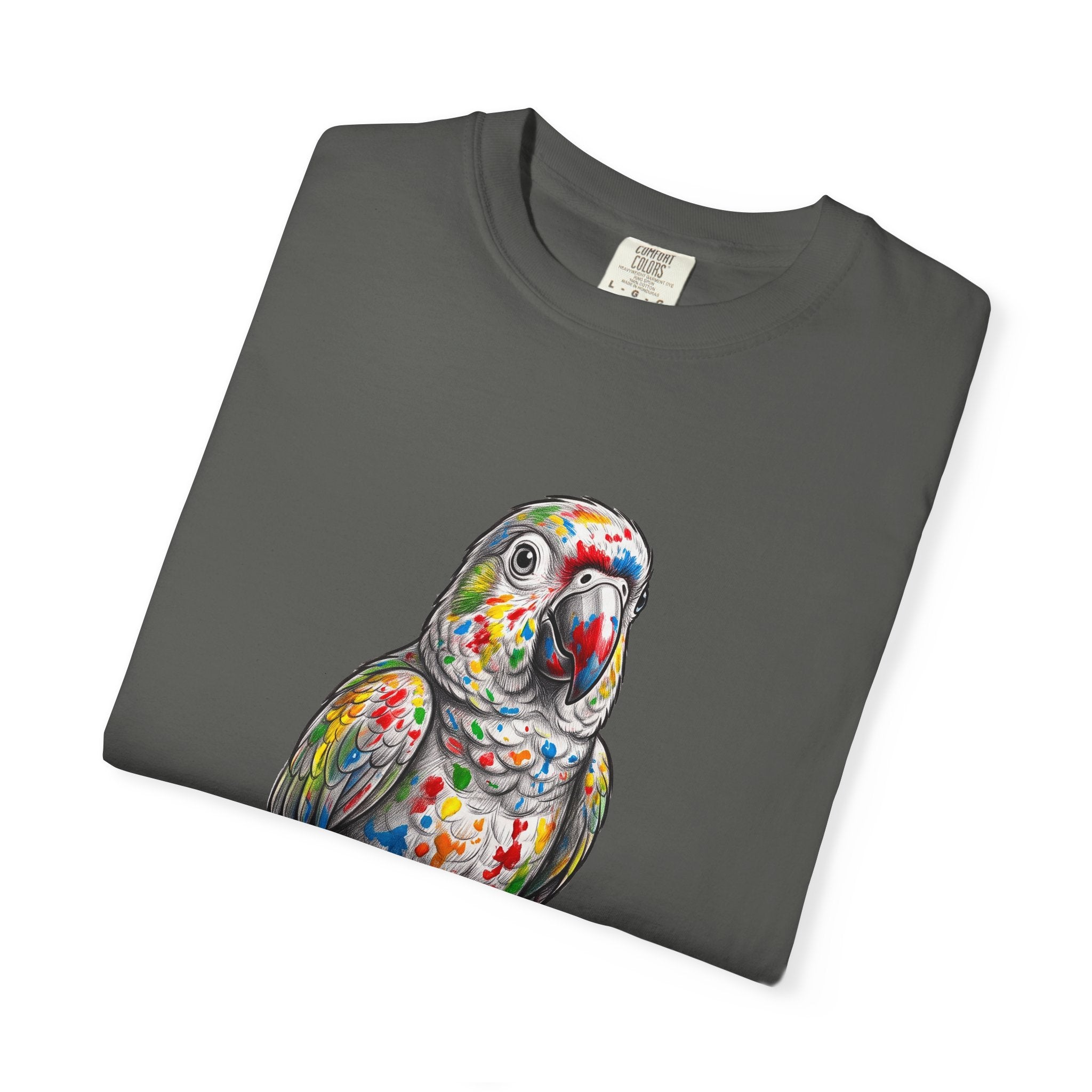 Colorful Parrot T-Shirt — Vibrant Tropical Bird Tee for Parrot Lovers
