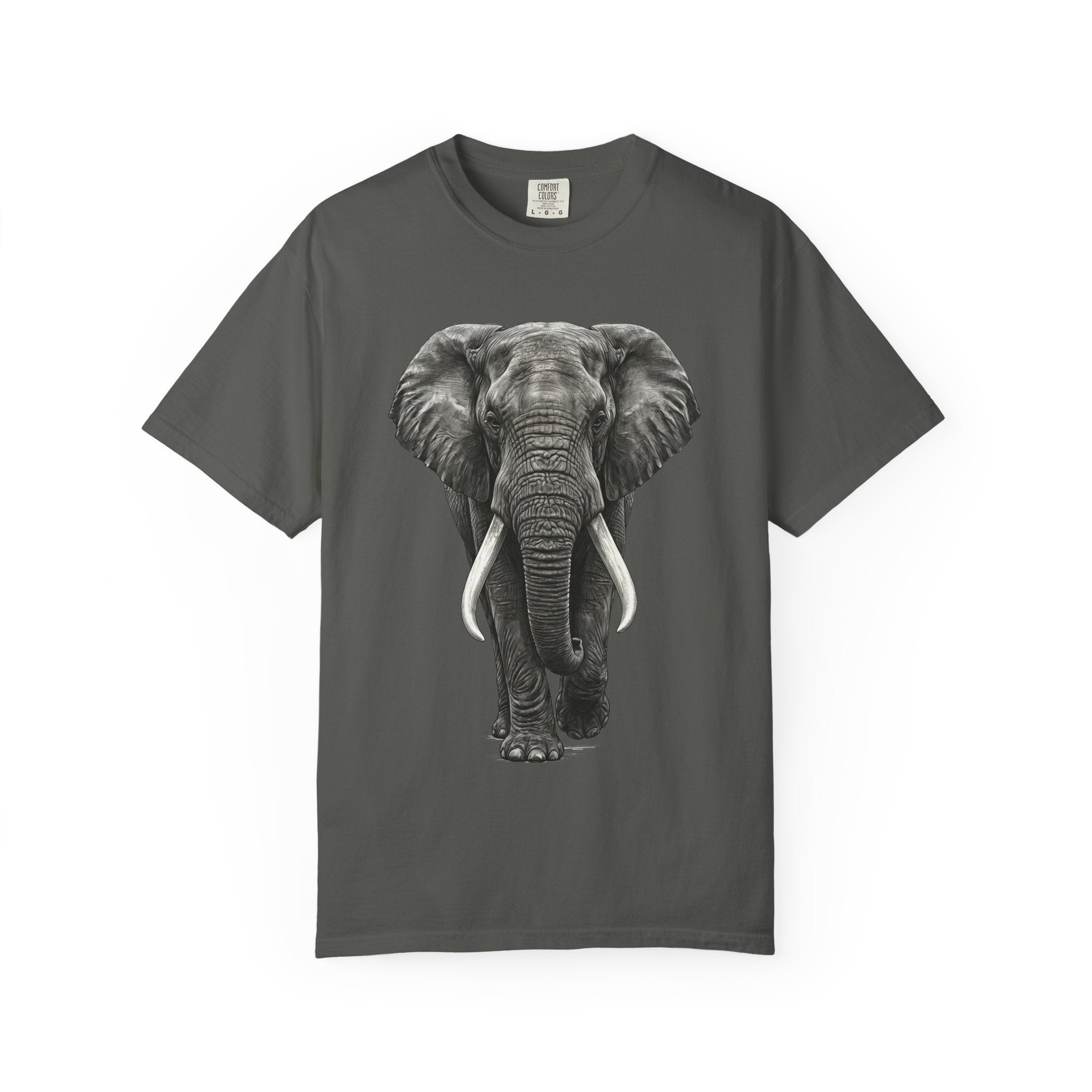 Elephant Graphic T-Shirt — Realistic Safari Animal Tee