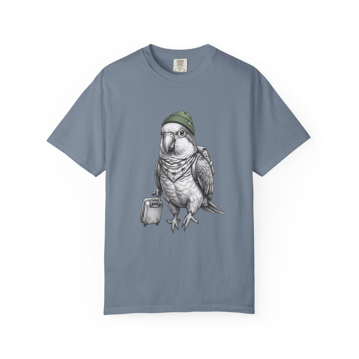 Parrot With Beanie T-Shirt — Hipster Bird Graphic Tee