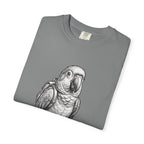African Grey Parrot T-Shirt — Realistic Bird Illustration Shirt