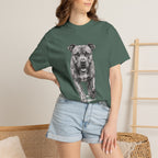 Pit Bull Portrait T‑Shirt — Realistic Running Dog Graphic Tee