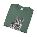 German Shepherd Graphic Tee – Realistic Dog Portrait T-Shirt