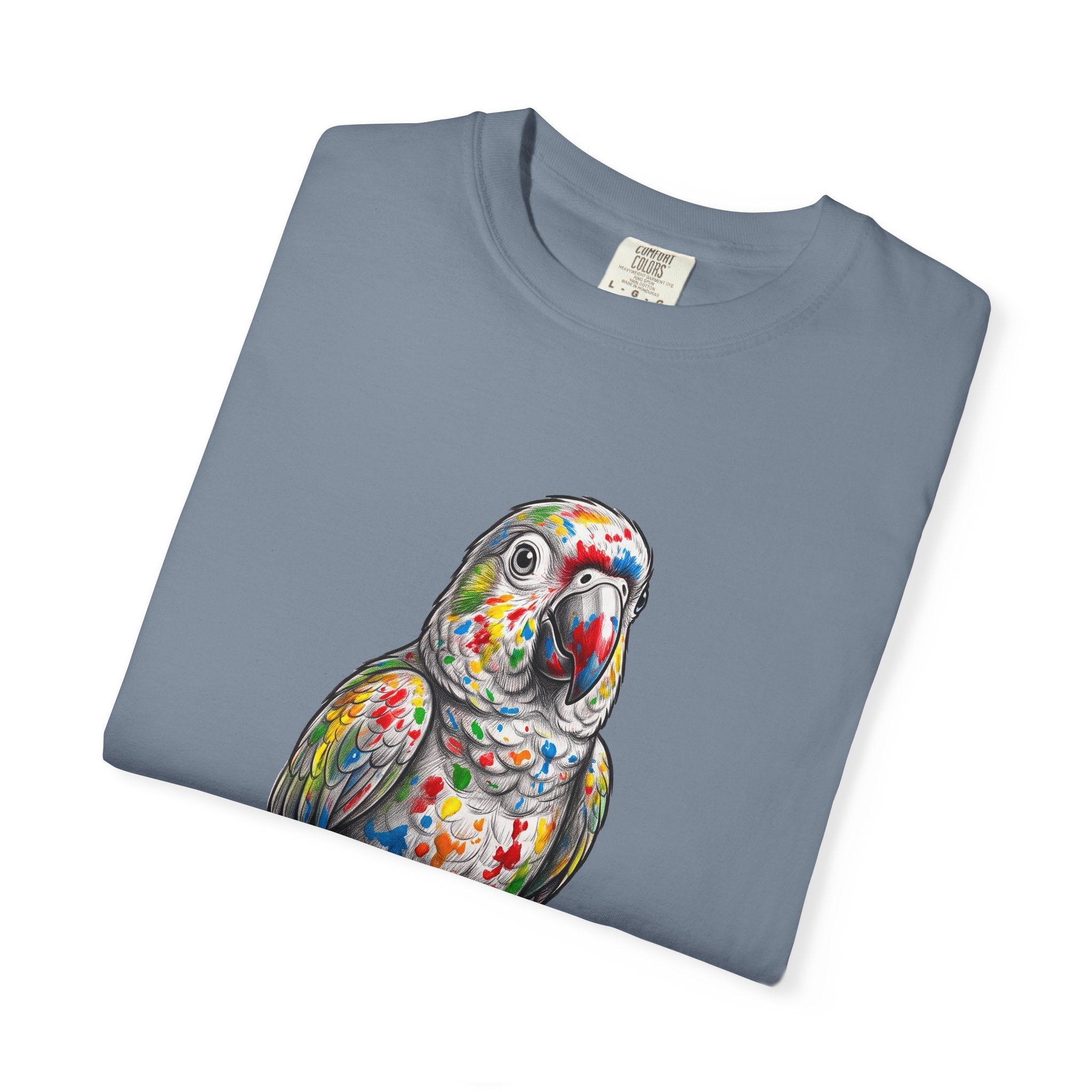 Colorful Parrot T-Shirt — Vibrant Tropical Bird Tee for Parrot Lovers