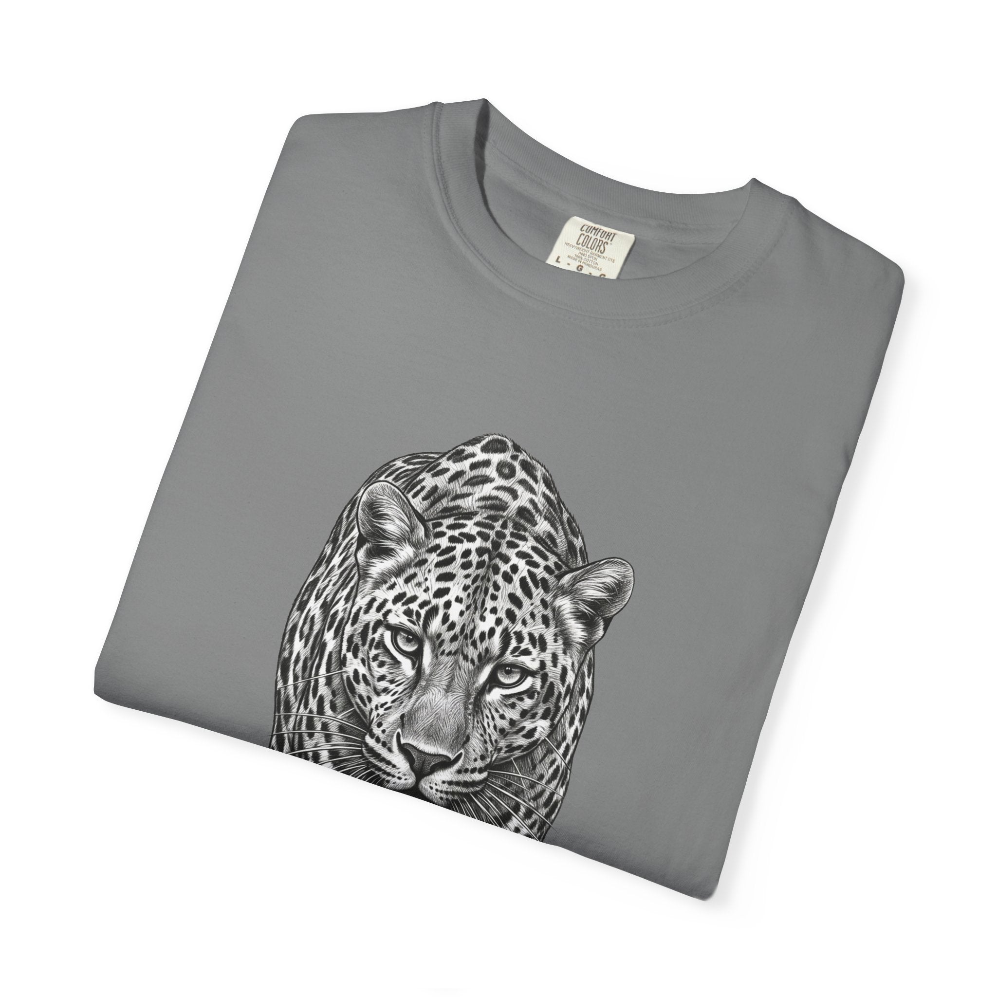 Leopard Walk T‑Shirt — Realistic Graphic Big Cat Tee