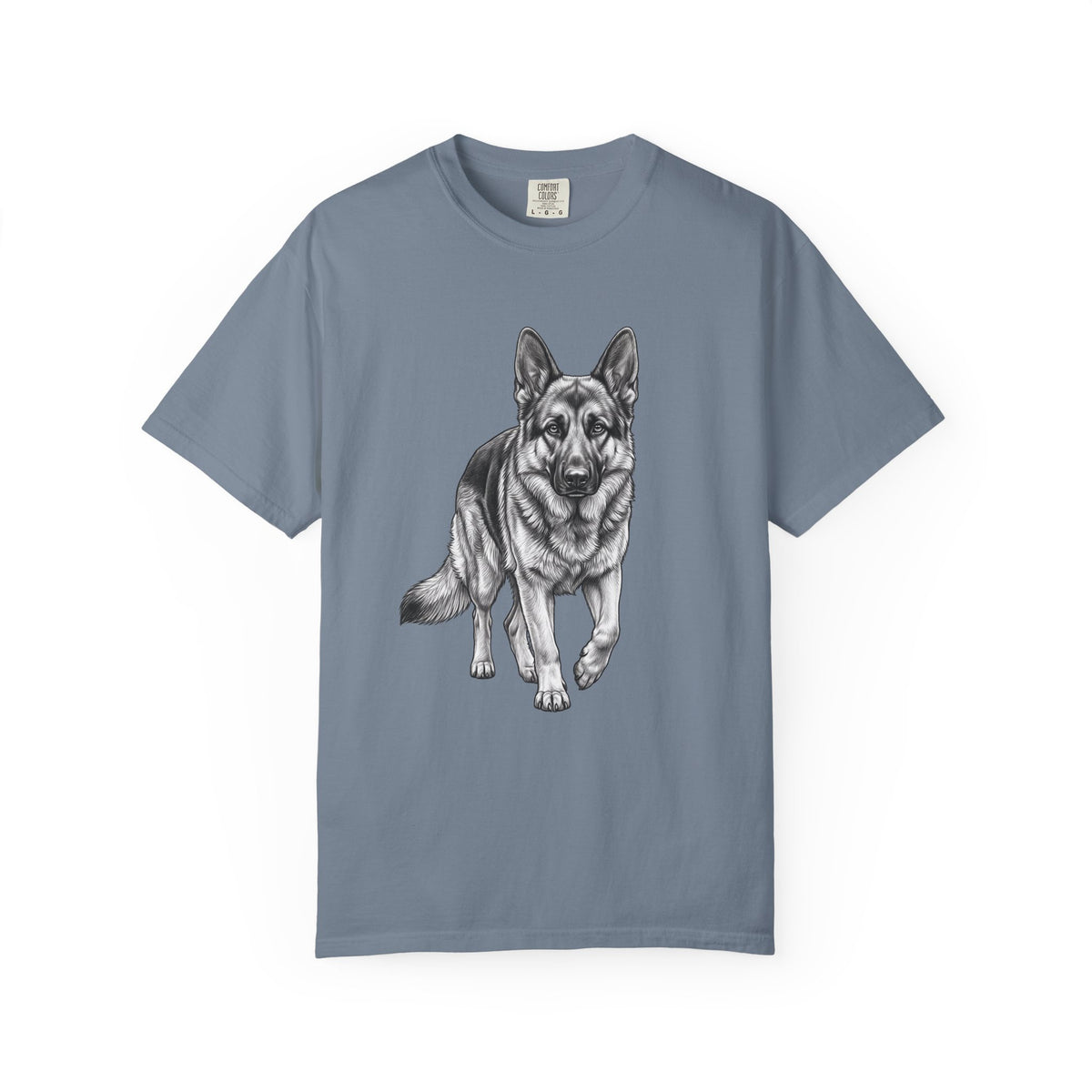 German Shepherd Graphic Tee – Realistic Dog Portrait T-Shirt