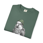 Parrot With Beanie T-Shirt — Hipster Bird Graphic Tee