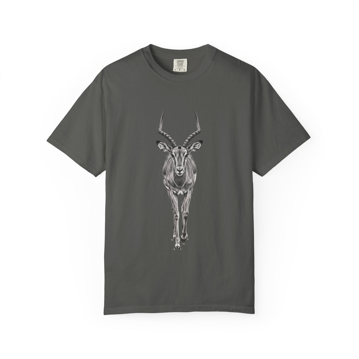 Antelope Sketch T‑Shirt — Minimal Wildlife Graphic Tee