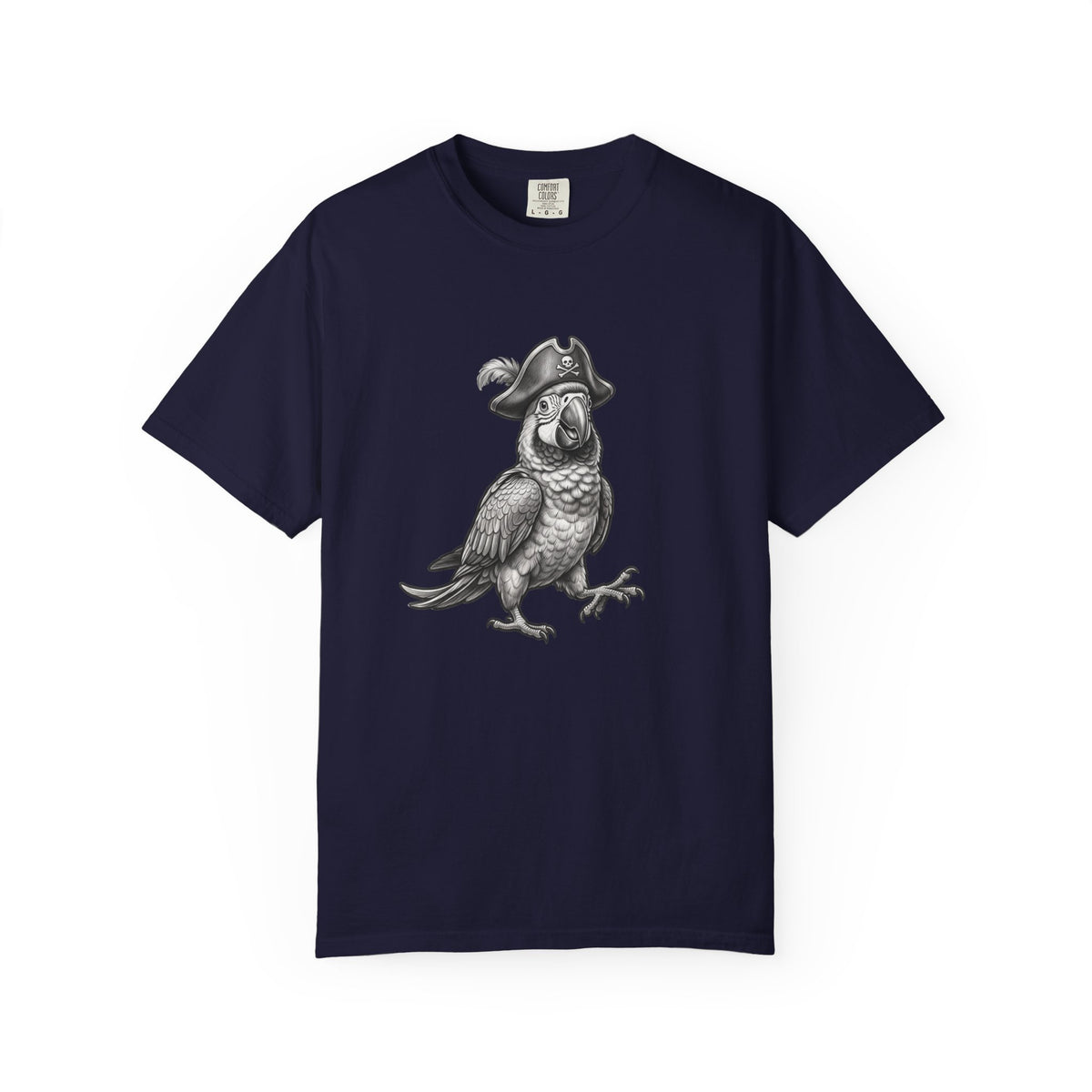 Pirate Parrot T‑Shirt — Vintage Illustration Tee for Bird Lovers & Nautical Fans