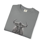Wildebeest Illustration T-Shirt — Vintage Safari Animal Graphic Tee