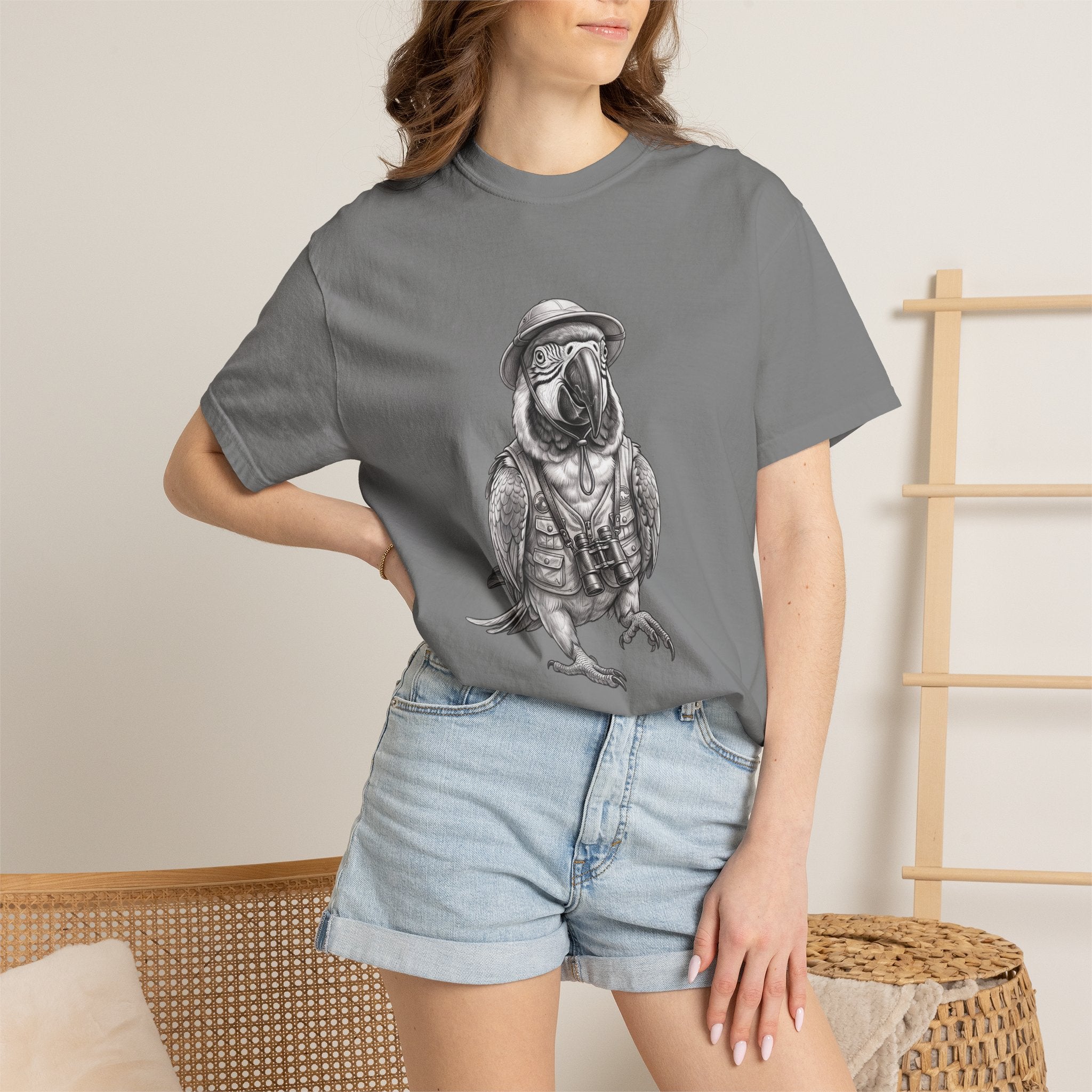 Explorer Parrot Graphic T‑Shirt