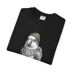 Parrot With Beanie T-Shirt — Hipster Bird Graphic Tee