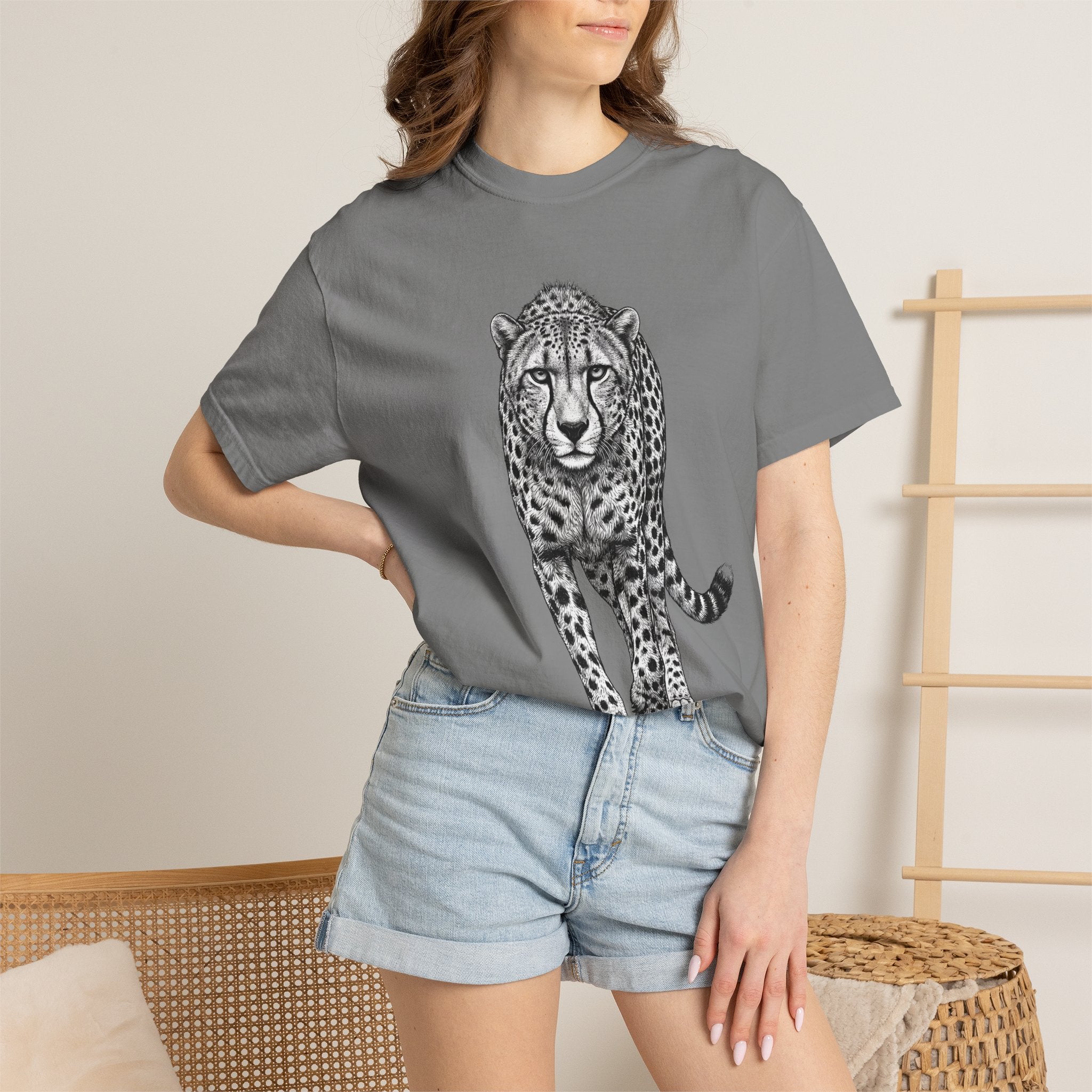 Cheetah Walk Graphic T-Shirt
