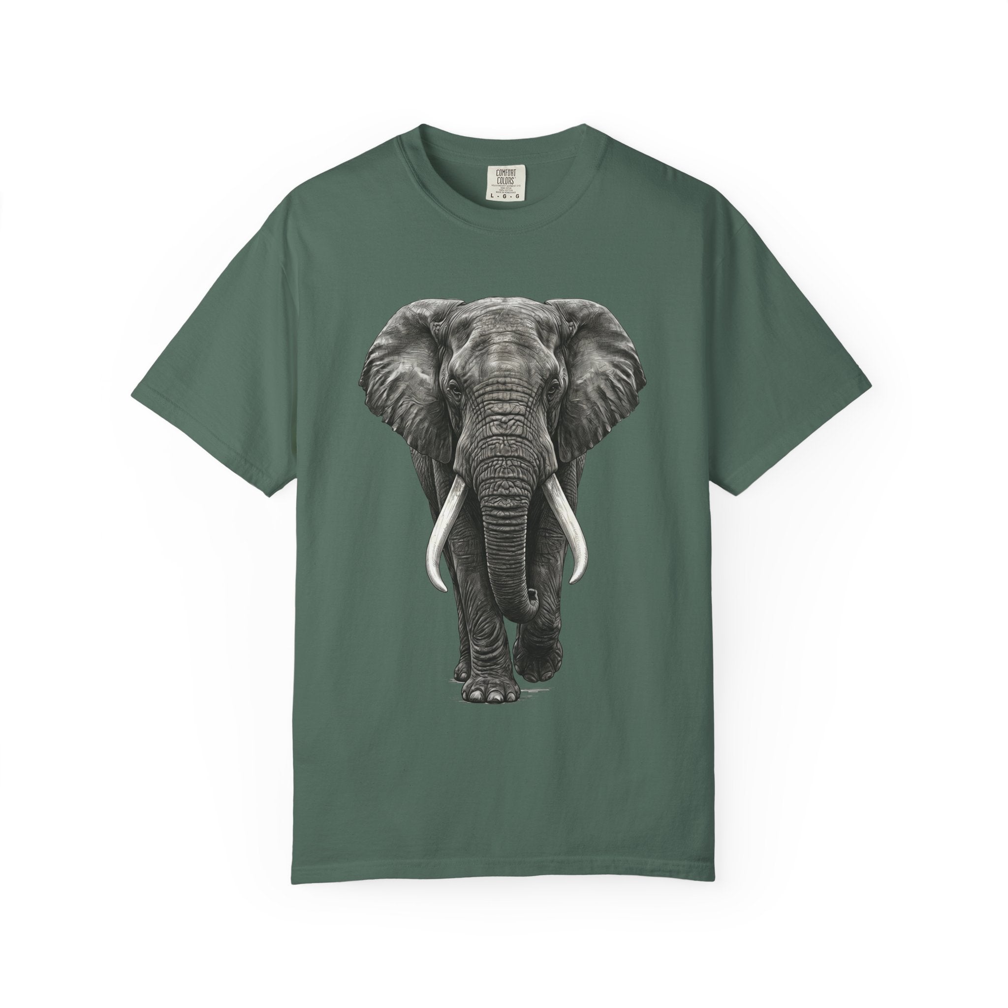Elephant Graphic T-Shirt — Realistic Safari Animal Tee