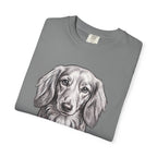Dachshund Portrait T-Shirt — Realistic Walking Sausage Dog Tee for Dog Lovers