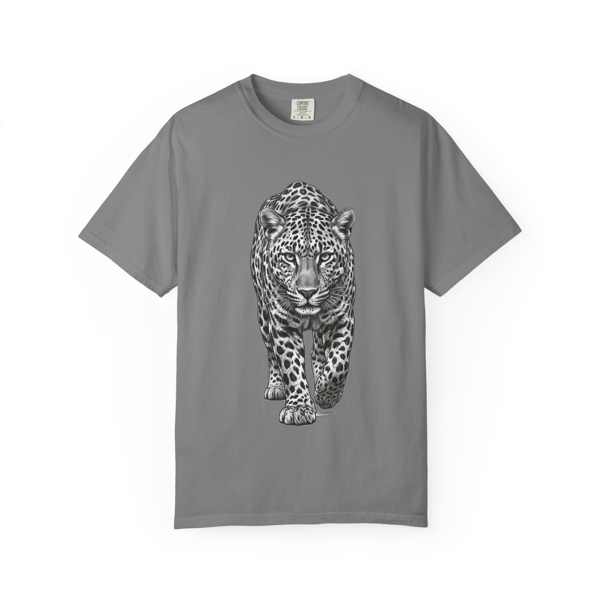 Leopard Walk T‑Shirt — Realistic Graphic Big Cat Tee
