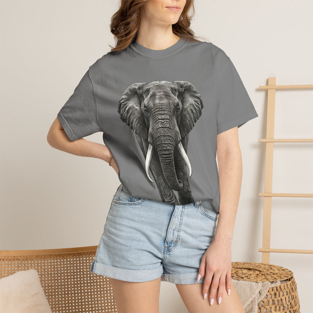 Elephant Graphic T-Shirt — Realistic Safari Animal Tee