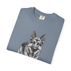 German Shepherd Graphic Tee – Realistic Dog Portrait T-Shirt