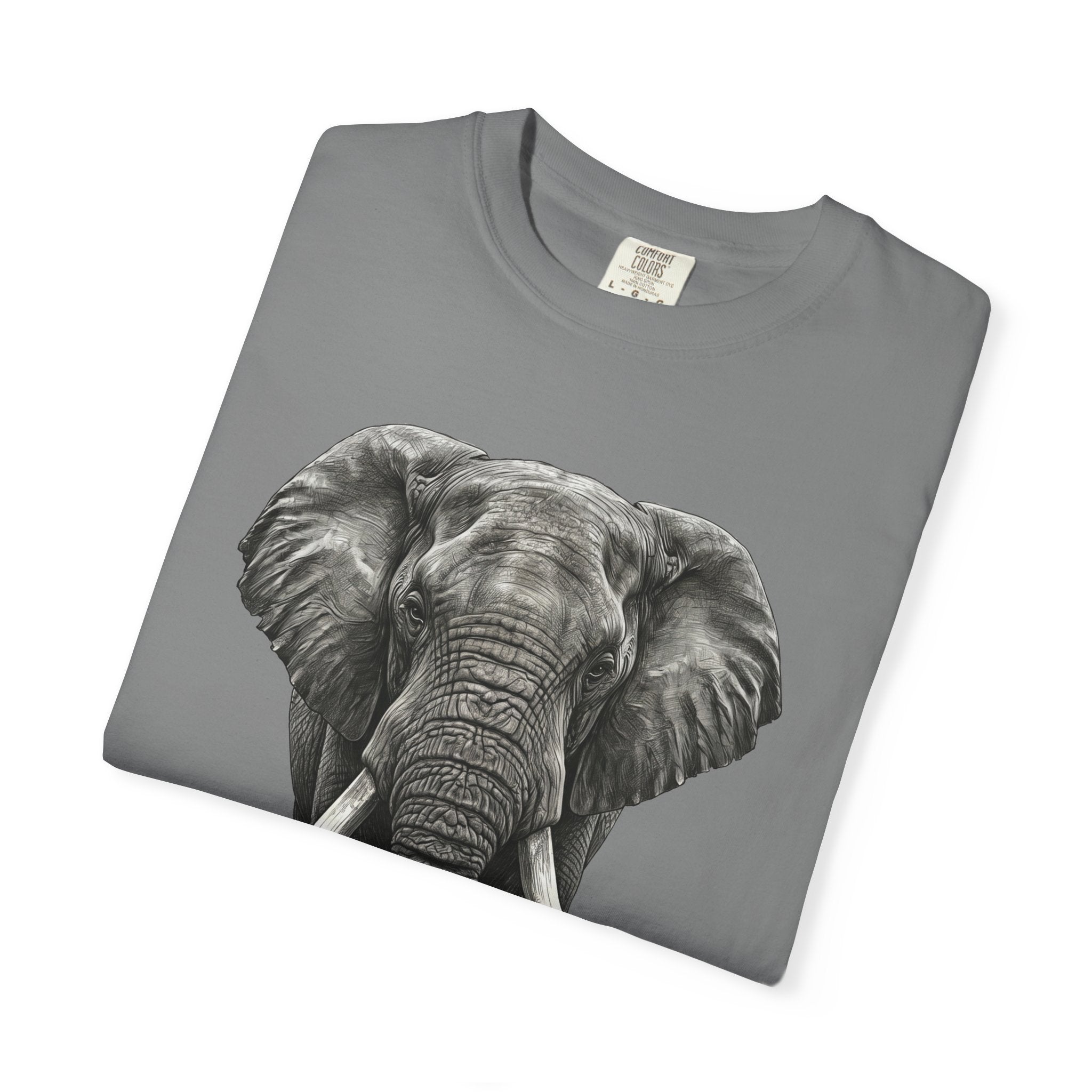 Elephant Graphic T-Shirt — Realistic Safari Animal Tee