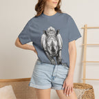 Rhino Graphic T-Shirt — Realistic Front-Facing Rhino Wildlife Tee