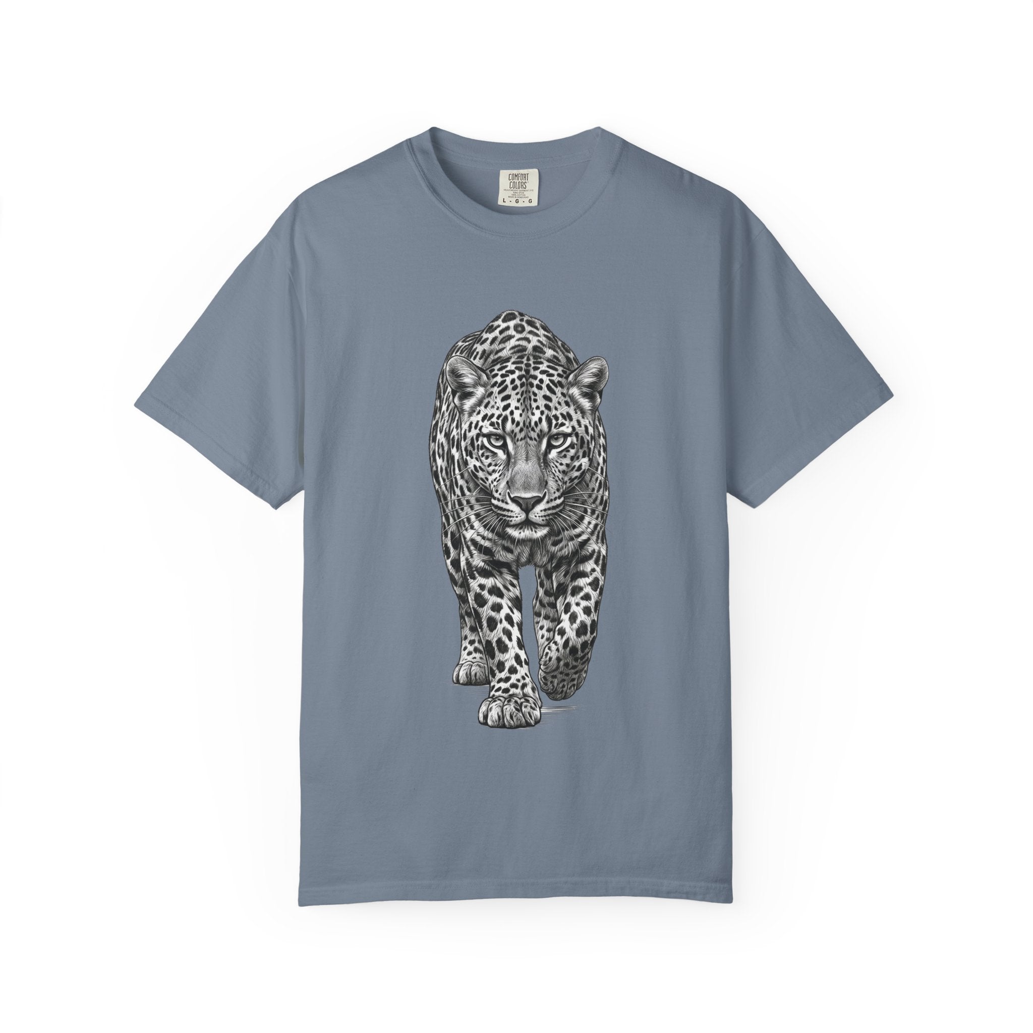 Leopard Walk T‑Shirt — Realistic Graphic Big Cat Tee