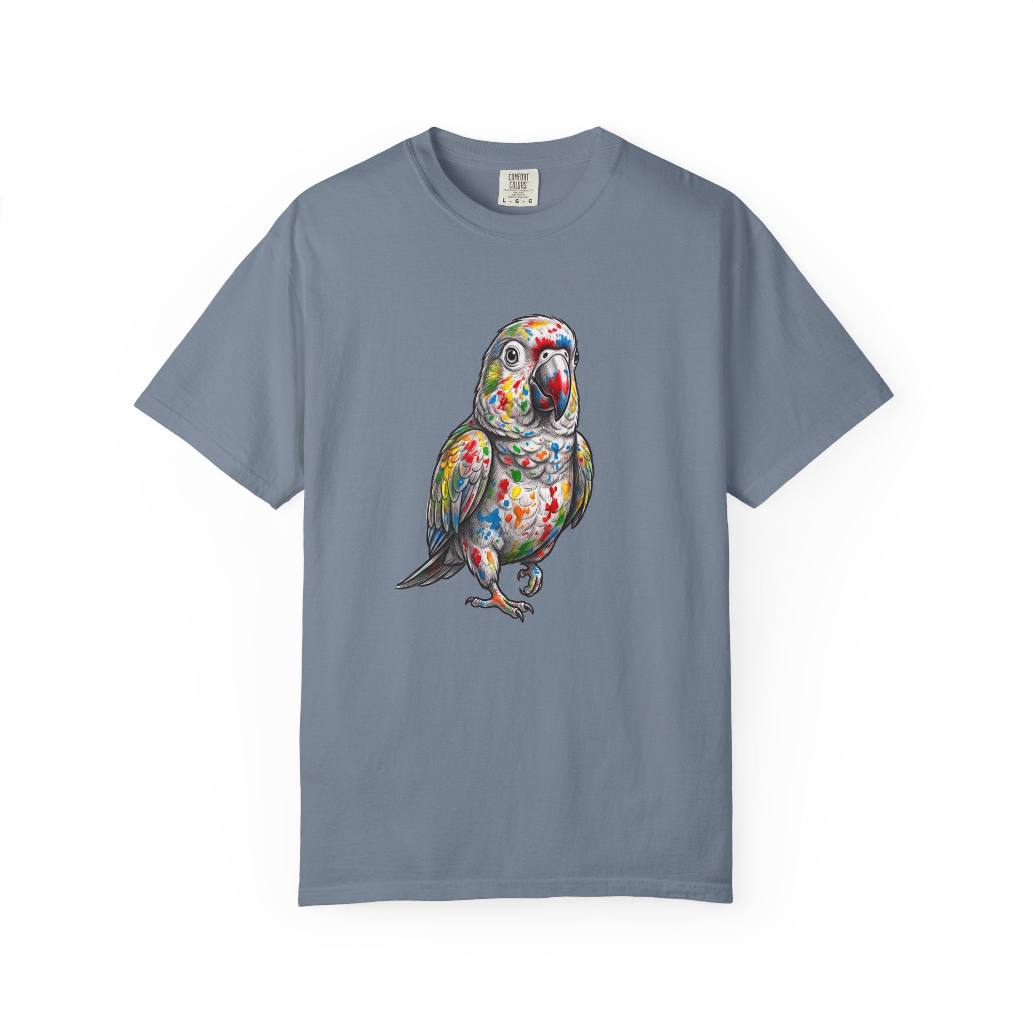Colorful Parrot T-Shirt — Vibrant Tropical Bird Tee for Parrot Lovers