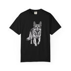 German Shepherd Graphic Tee – Realistic Dog Portrait T-Shirt