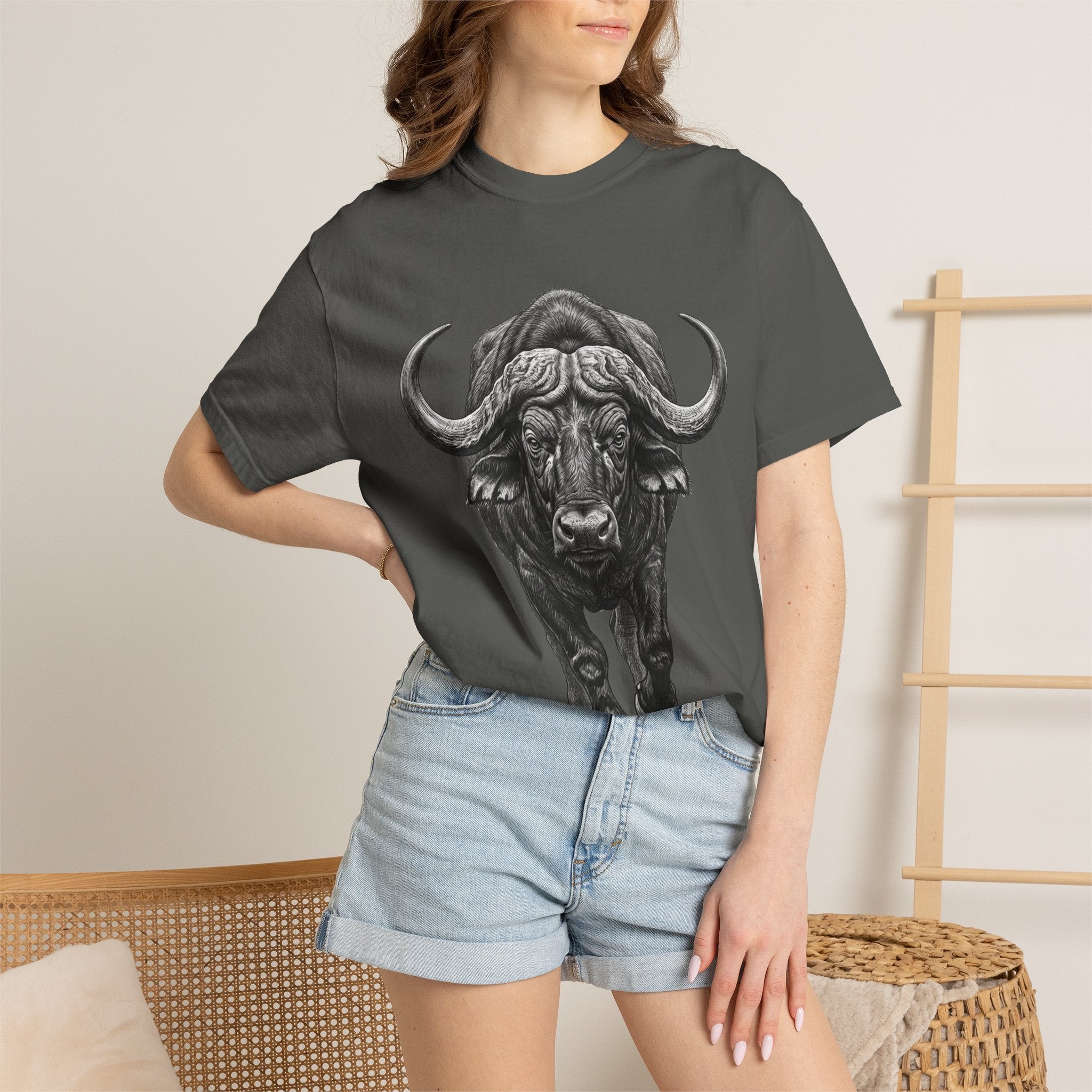 Buffalo Charge T‑Shirt — Bold Running Buffalo Graphic Tee