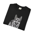 German Shepherd Graphic Tee – Realistic Dog Portrait T-Shirt