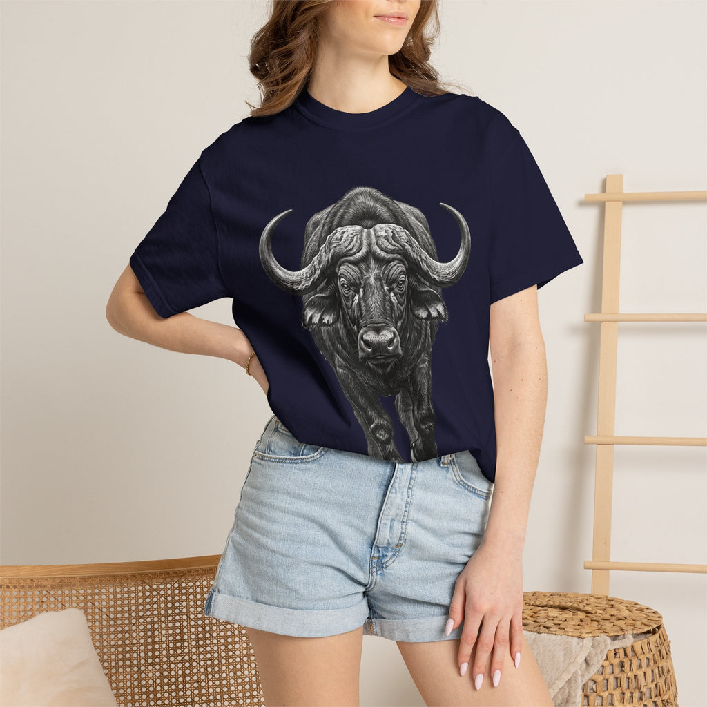 Buffalo Charge T‑Shirt — Bold Running Buffalo Graphic Tee
