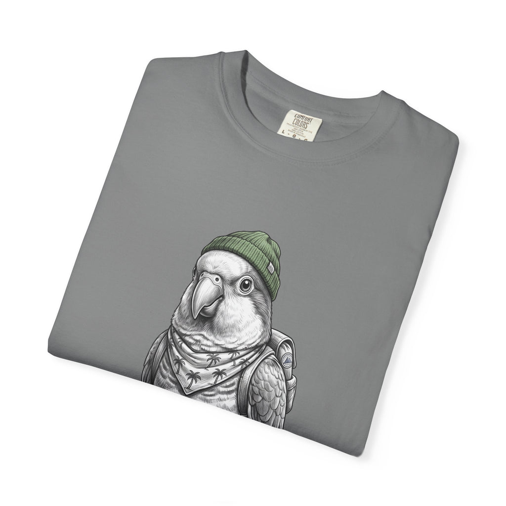 Parrot With Beanie T-Shirt — Hipster Bird Graphic Tee