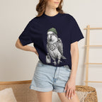 Parrot With Beanie T-Shirt — Hipster Bird Graphic Tee