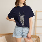 Antelope Sketch T‑Shirt — Minimal Wildlife Graphic Tee