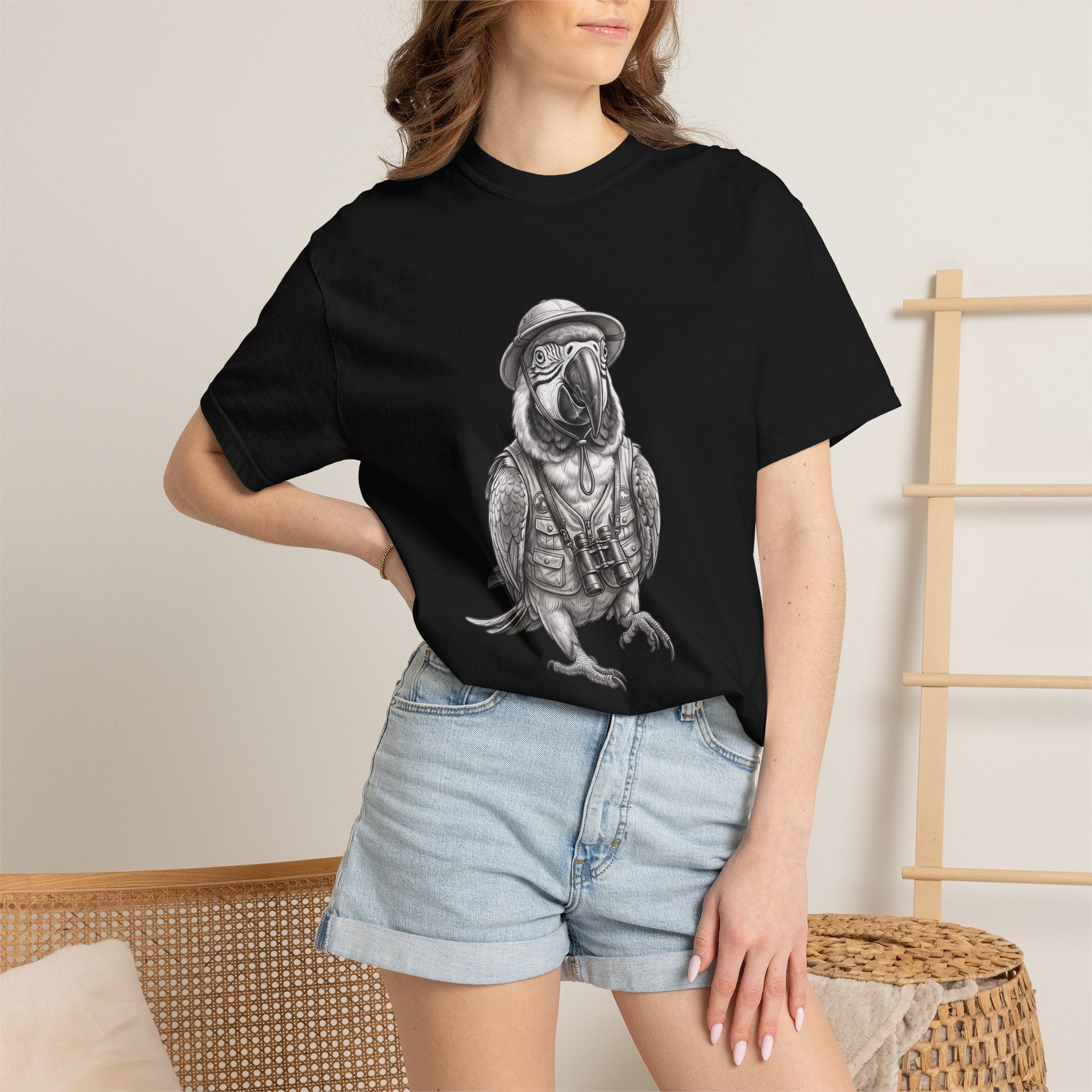 Explorer Parrot Graphic T‑Shirt