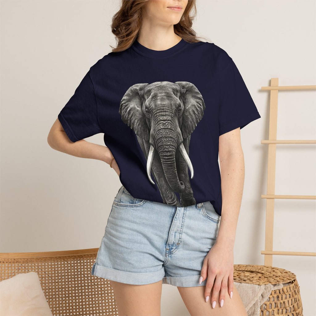 Elephant Graphic T-Shirt — Realistic Safari Animal Tee
