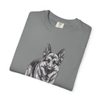 German Shepherd Graphic Tee – Realistic Dog Portrait T-Shirt