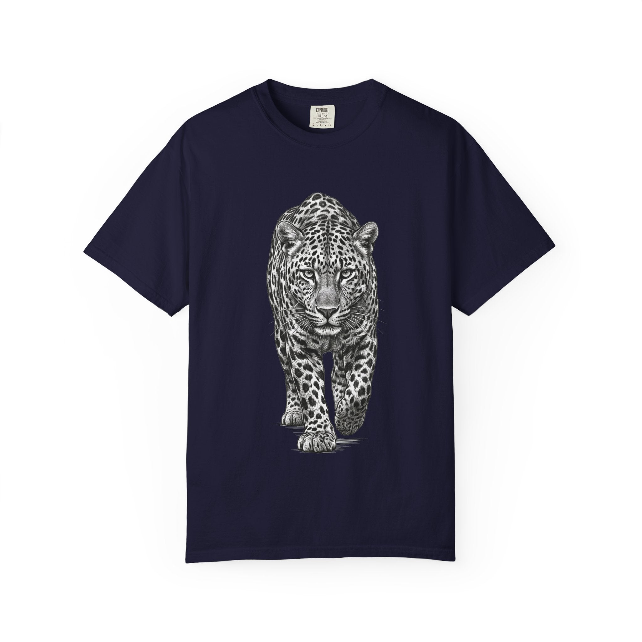 Leopard Walk T‑Shirt — Realistic Graphic Big Cat Tee