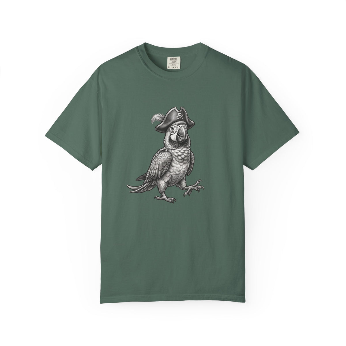 Pirate Parrot T‑Shirt — Vintage Illustration Tee for Bird Lovers & Nautical Fans
