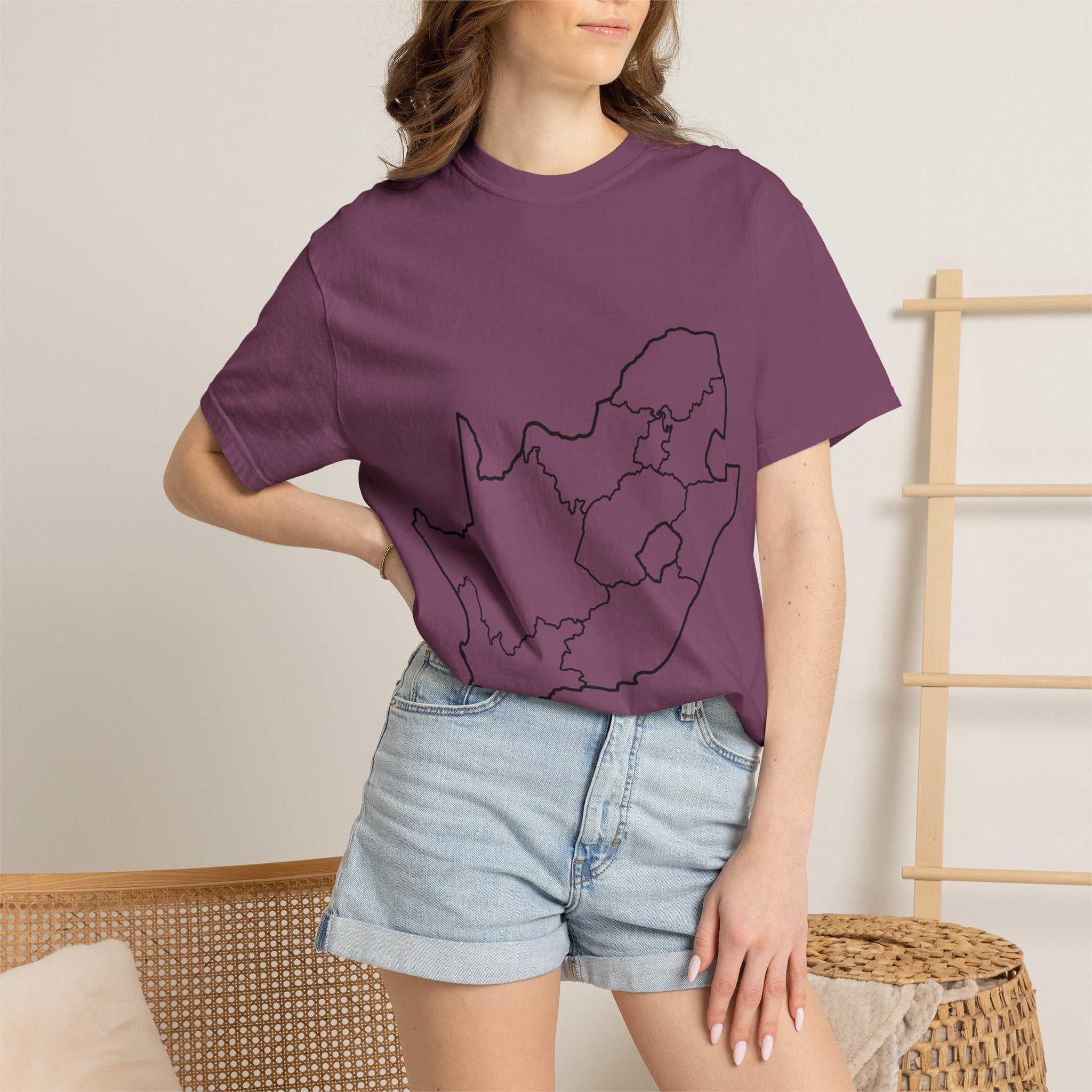 South Africa Outline Map T-Shirt – Minimalist Geography Tee
