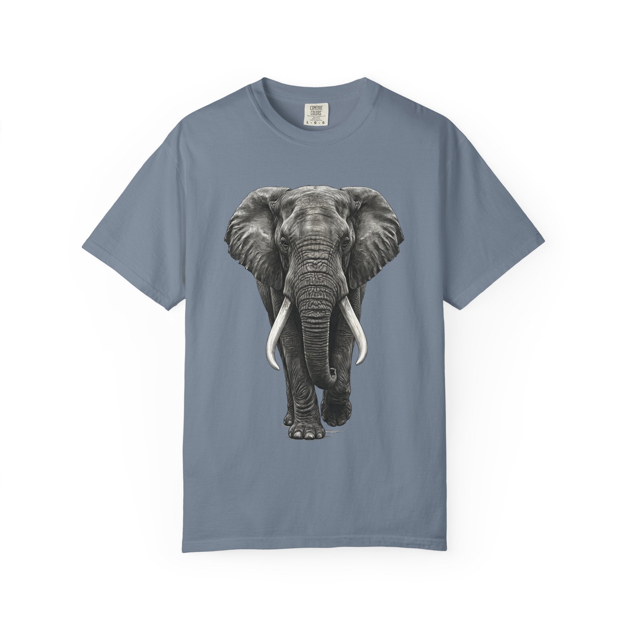 Elephant Graphic T-Shirt — Realistic Safari Animal Tee