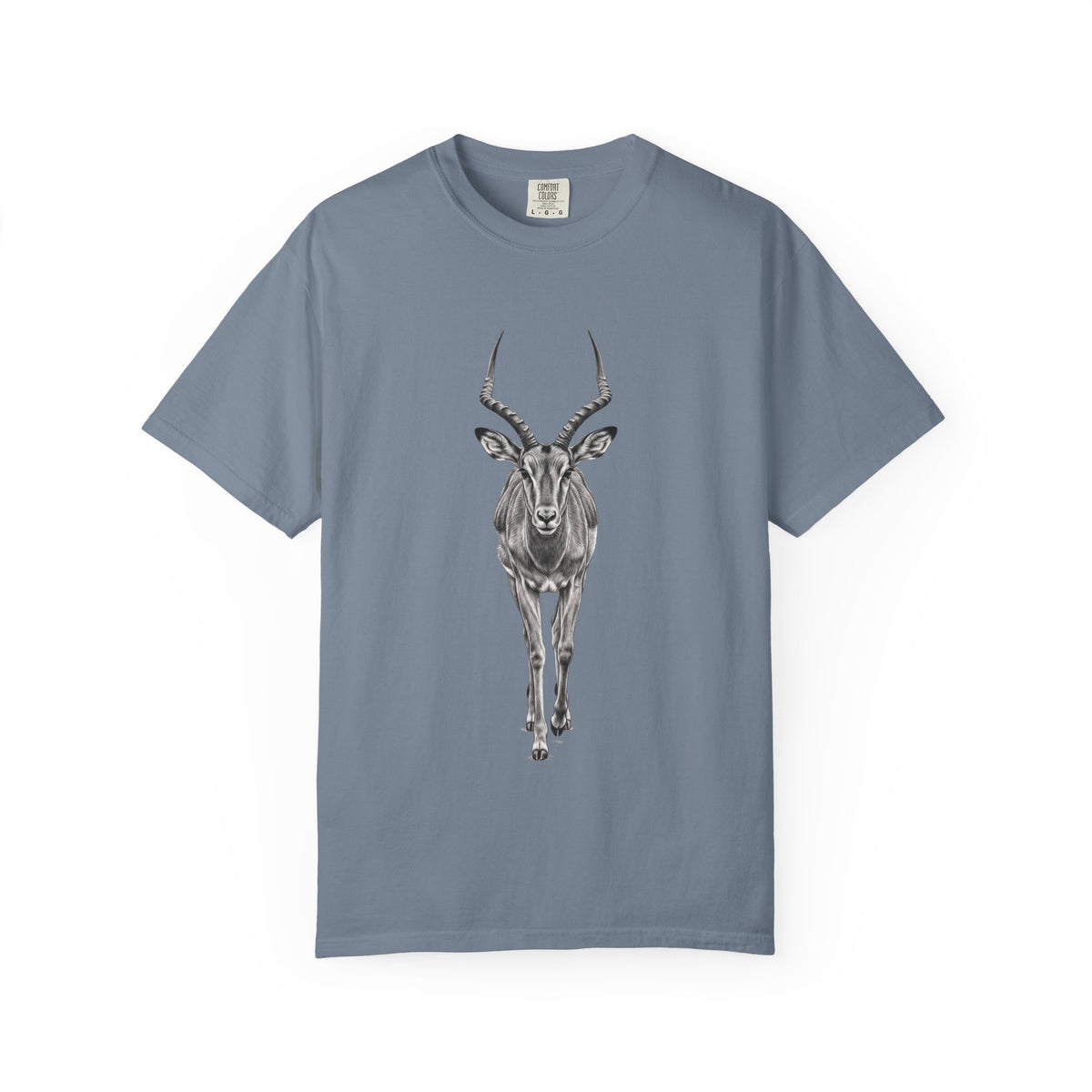 Antelope Sketch T‑Shirt — Minimal Wildlife Graphic Tee
